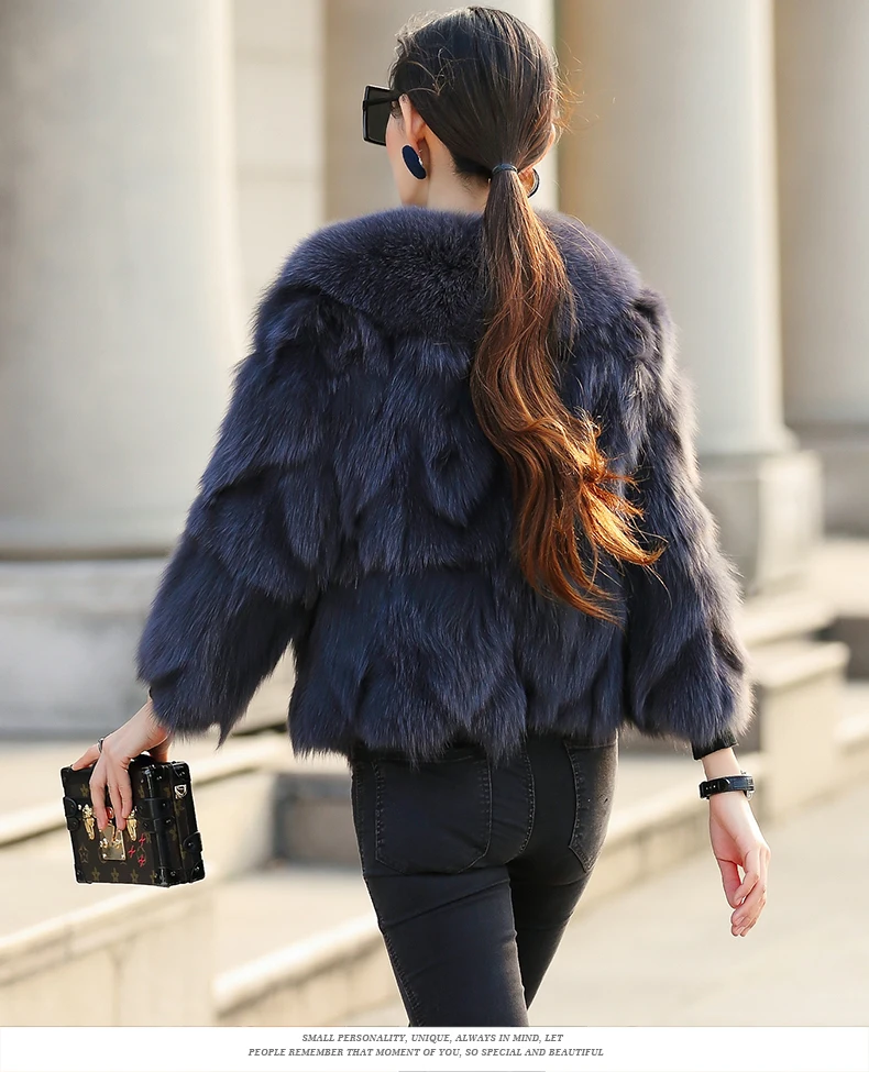 Real Fox Fur Coat Female Natural Fur Coats Autumn Winter Jacket Women Clothes 2020 Warm Short Jackets Manteau Femme MY