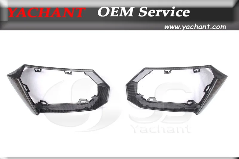 

Car-Styling Dry Carbon Fiber Air Duct Trim 2Pcs Fit For 2011-2014 Aventador LP700 OEM Front Bumper Air Duct Air Intake Surround