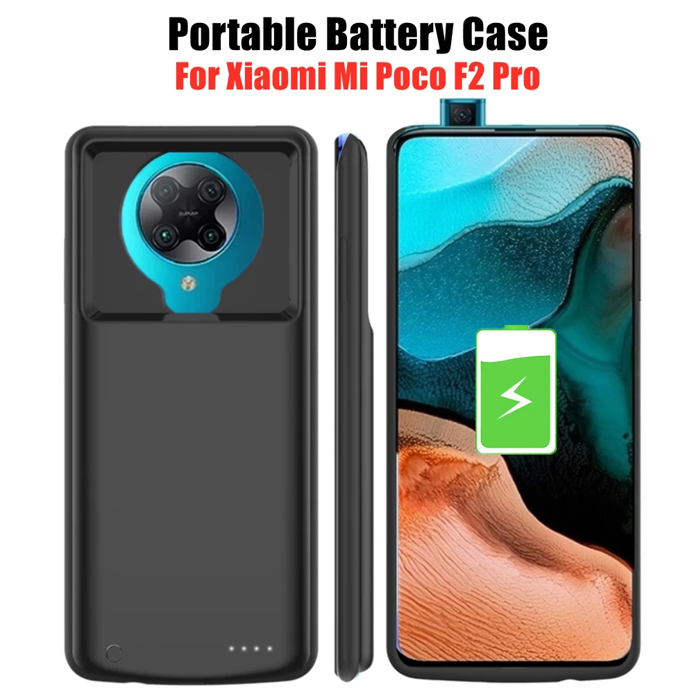 

For Xiaomi Mi Poco F2 Pro Battery Cases 6800mAh Portable Charger Power Bank Charging Case For Pocophone F2 Pro Battery Cover