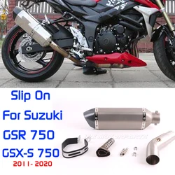 Slip On For Suzuki GSR750 GSX-S 750 2011- 2020 Exhaust GSR750 GSR 750 Motorcycle Exhaust Muffler Escape Middle Link Pipe Muffler