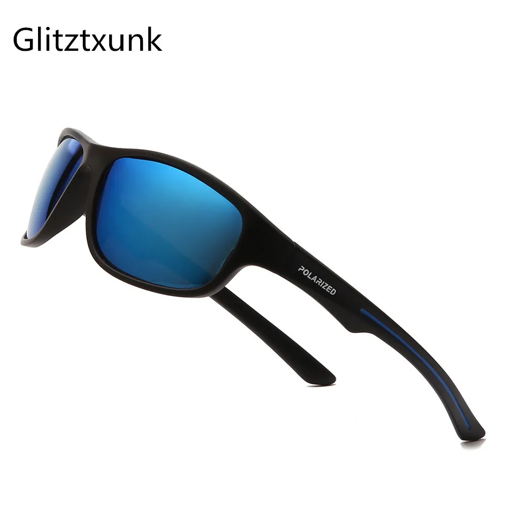 Glitztxunk 2023 Polarized Sunglasses Men's Outdoor Driving Shades Male Sun Glasses Vintage Black Frame Sports Men Eyewear UV400