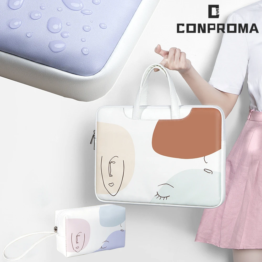 Imagem -02 - Bolsa do Portátil 12 13.3 15 15.6 Polegada à Prova Impermeável Água Apple Lenovo Notebook Bolsa Manga para Macbook Case m1 ar Pro Huawei Bolsa de Ombro