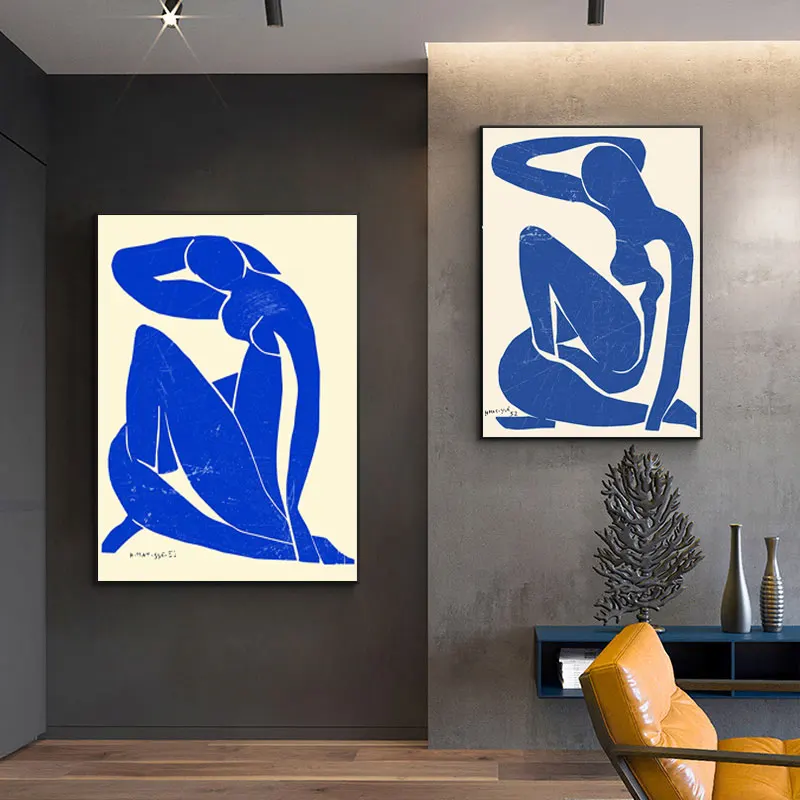 Abstract Home Decoration Canvas Art Painting French Henri Matisse Blue Nude Posters Hd Print Wall Picture For Living Room