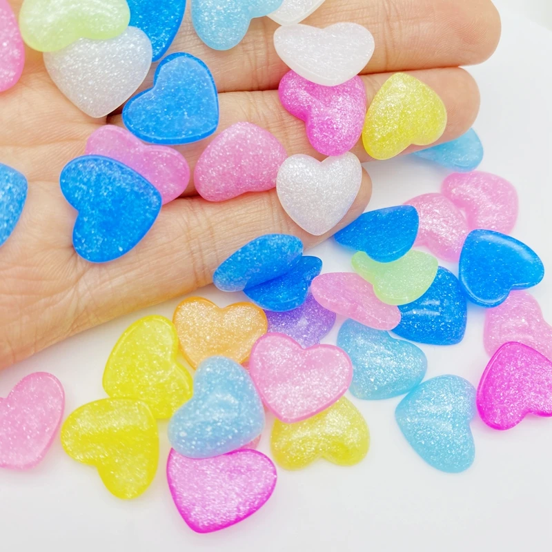 30Pcs Kawaii Cute Mixed Mini Heart FlatBack Resin Cabochons Scrapbooking DIY Jewelry Craft Decoration Accessories G58