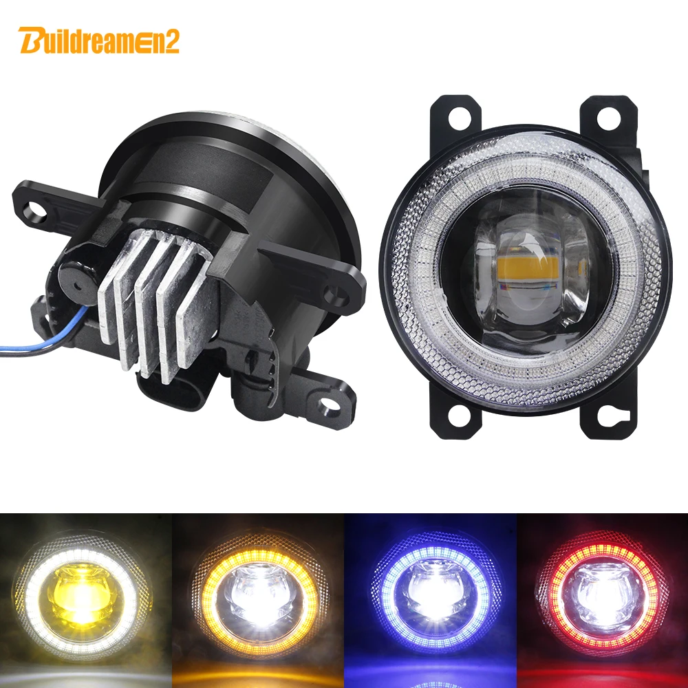 2 X Car Fog Light LED Angel Eye DRL 30W 8000LM For Peugeot 107 207 307 301 308 408 2008 3008 4007 4008 5008 407 607 Bipper Tepee