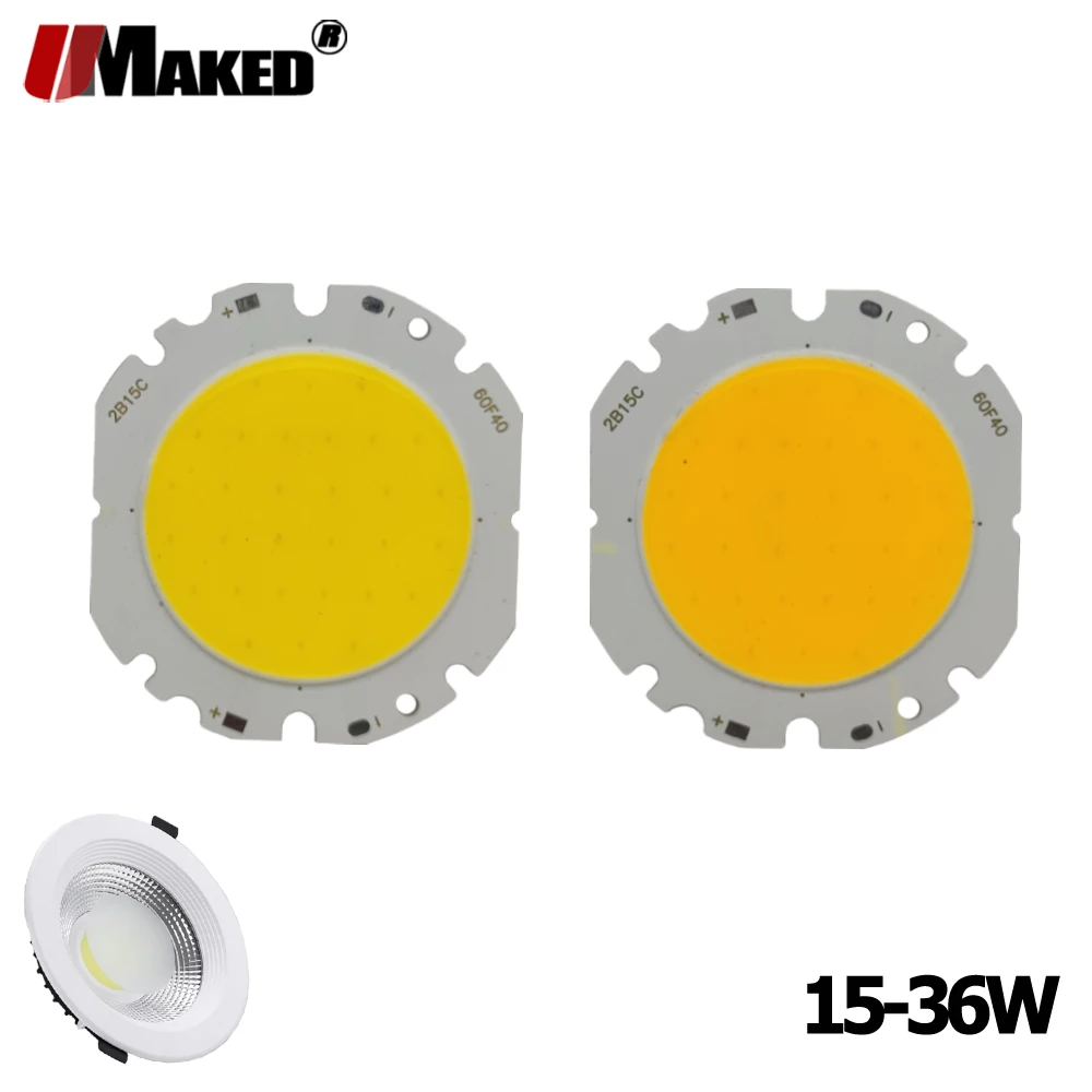 High Power LED COB 15W 18W 20W 24W 30W 36W Dia 6042 Ball Integrated SMD Diode Light Source For Bulb Downlight Spotlight Lamp DIY