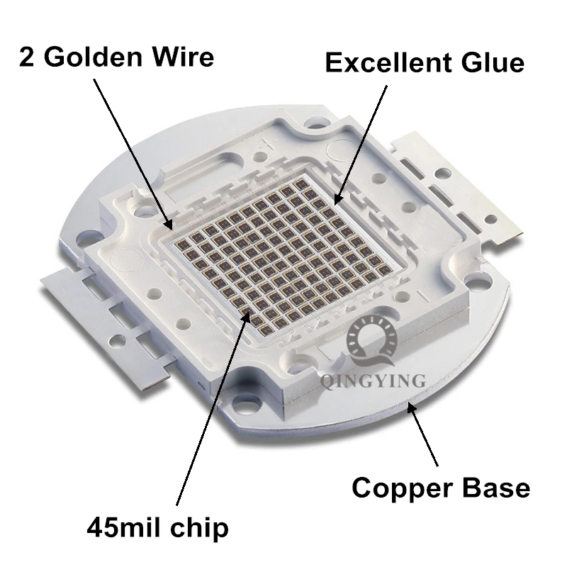 High Power LED Chip IR Infrared 850nm 3W 10W 20W 30W 50W 100W Emitter Diode COB Light Lamp Matrix 850 nm for Night Vision Camera