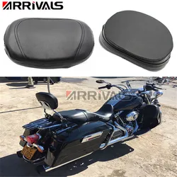 ARRIVAL Motorcycle Accessories Universal Black Leather Rear Passenger Backrest Seat Cushion Pad For Harley Sportster Dyna Honda