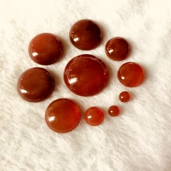 PANGEM-Sale 4pcs/lot Red Agate Carnelian Bead cabochon,6mm 8mm 10mm 12mm 14mm 16mm 20mm 25mm Round Gem stone Cabochon Ring Face