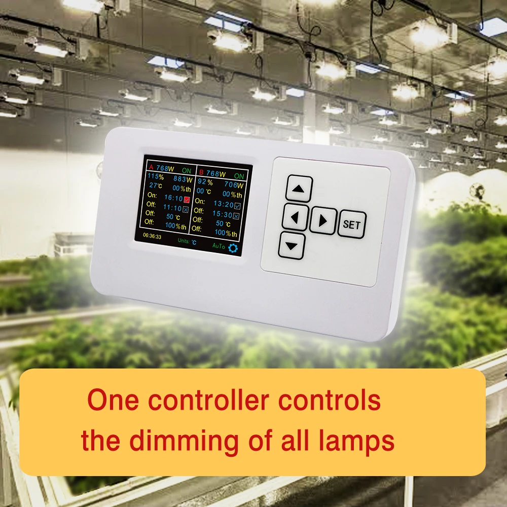 Imagem -06 - Inteligente Wifi Bluetooth Led Crescer Luz Controlador Rj14 Porta Grupo Remoto Dimmable Timing Controle Led Lâmpada com Umidade Temperatura