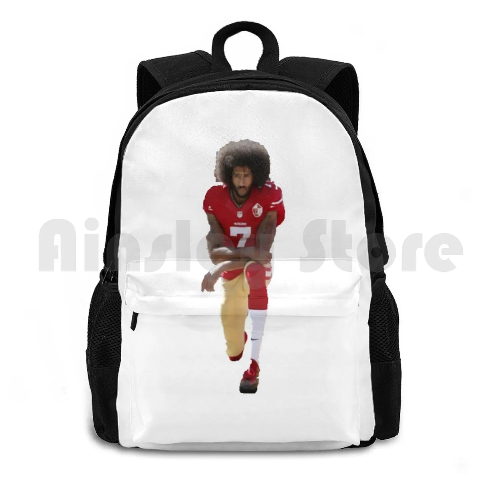 

Colin Kaepernick Kneeling Outdoor Hiking Backpack Riding Climbing Sports Bag Sports 49rs Food DIY Trend Meme Memes Dank Dank