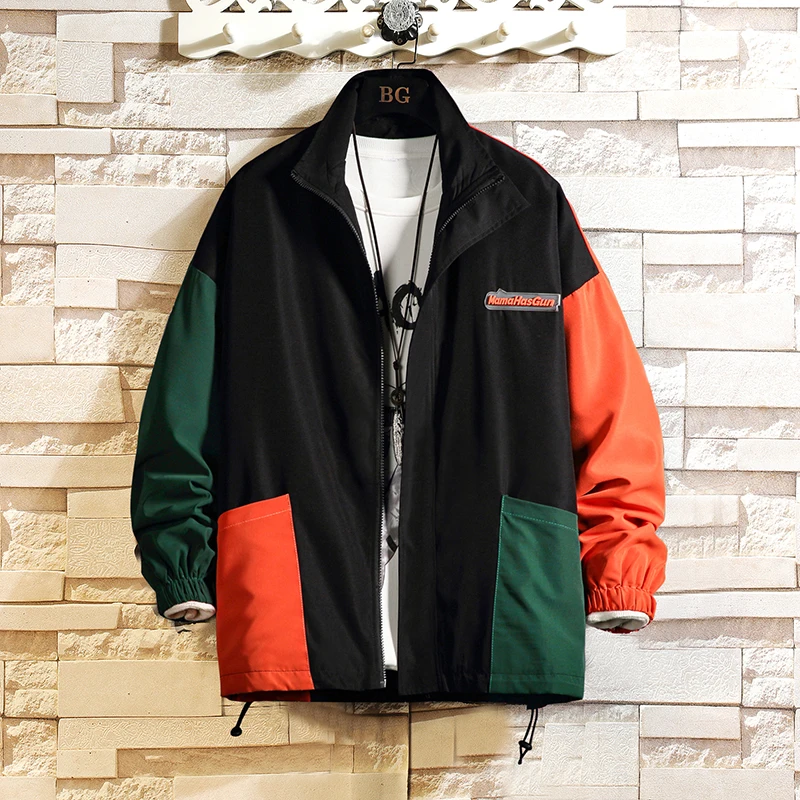 2021 Men's Fashion Jackets Hats Male Overcoat Windbreaker Casual Patchwork Classic Windproof Long Sleeve New Business Hombre