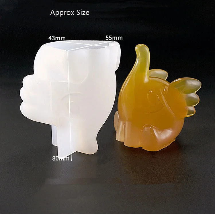 1PC Cute Elephant and Gourd Resin Decorative Craft DIY Flower Pot Base Mold Epoxy Resin Molds for Jewelry