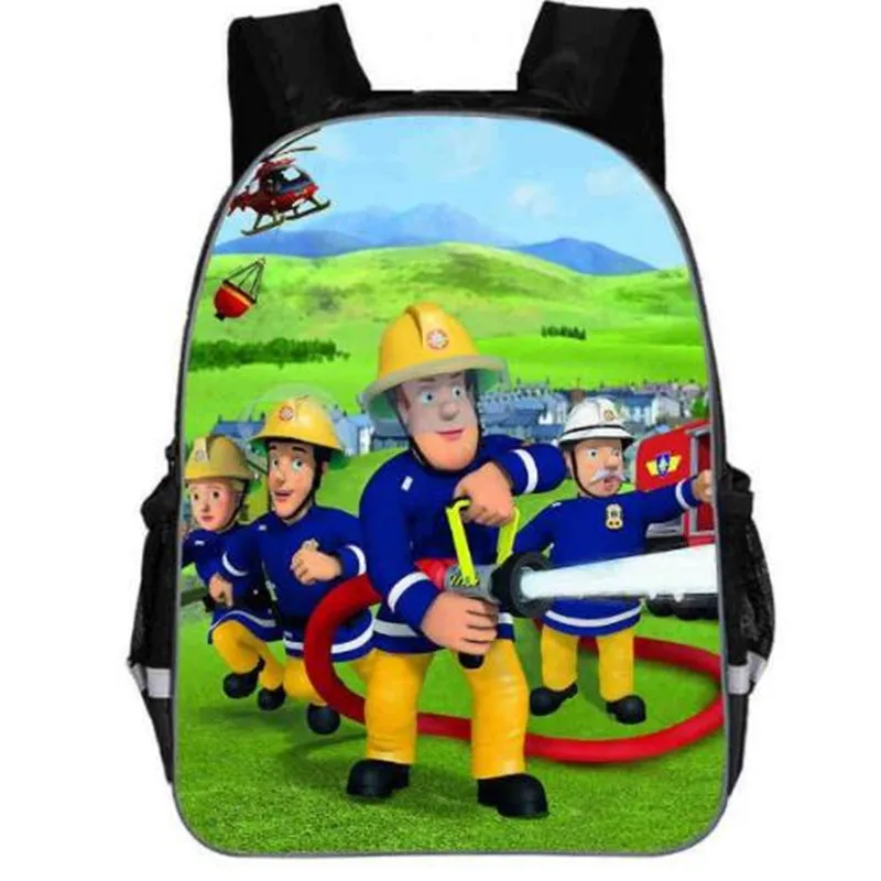 Popular Gifts For Kids Baby Round Backpack Bag For Children Cartoon Hero Fireman Sam Backpack Bag For Girls Boys school bags