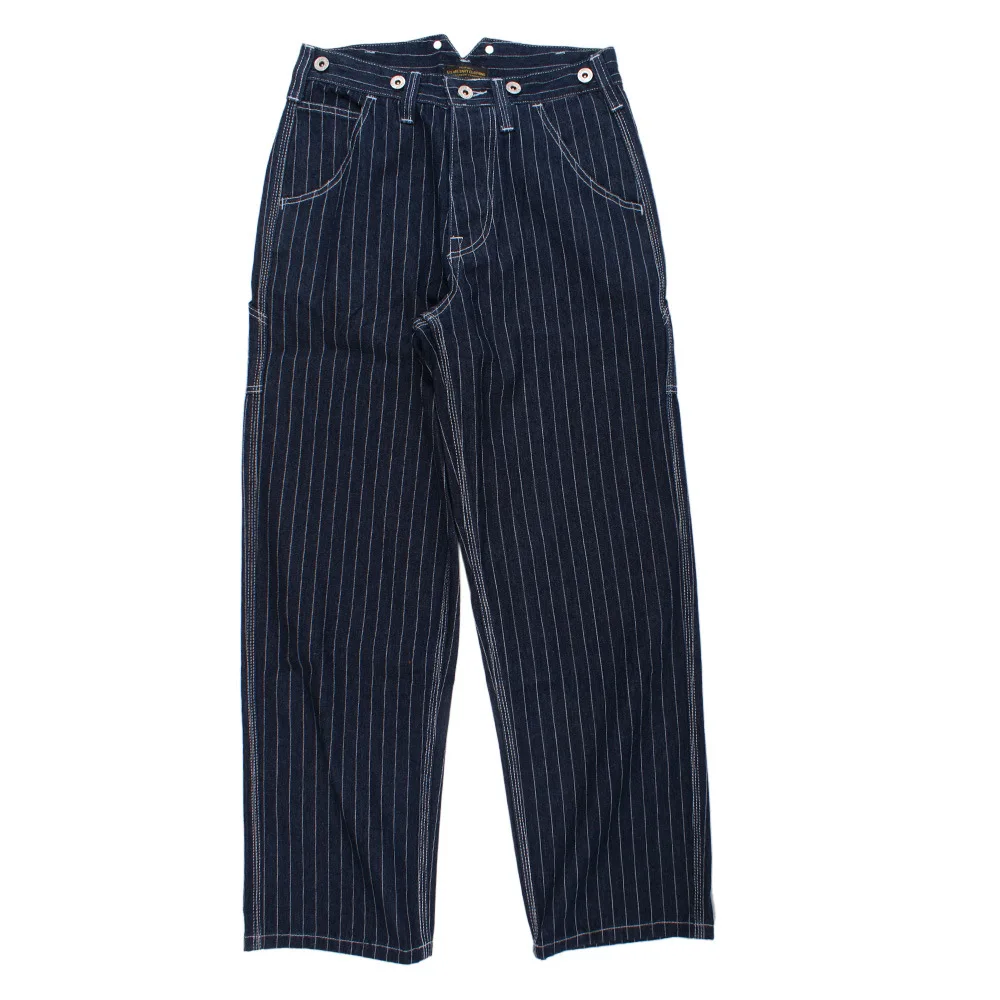 Gestreifte Jeans mit weitem Bein für Männer lose Eisenbahn overalls für Herren, Damen, Hängebange, Outdoor-Camping jagdhose, die neue Longs fischt – Detail 7