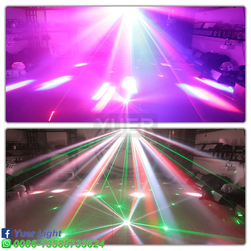 Imagem -05 - Rgbw 4in1 Led Luzes Borboleta Dmx512 Estágio Laser Estrelado Céu Efeito Projetor com Controle Remoto para Discoteca dj Baile de Formatura Festa Barra