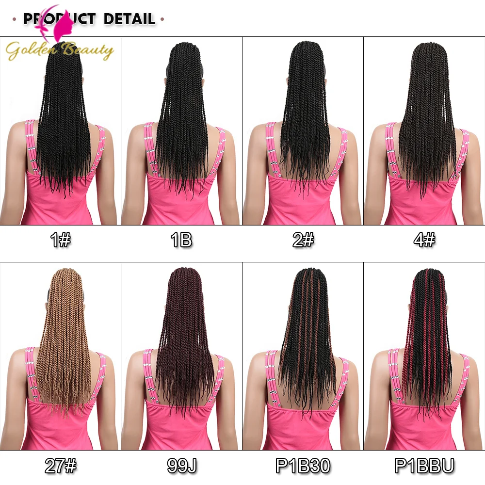 Box Braided Drawstring Ponytail Bulk-Free Wrap Around Pony 20Inch Hairpiece Clip-in Braiding 2X Drawstring Ponytail Braided Hair