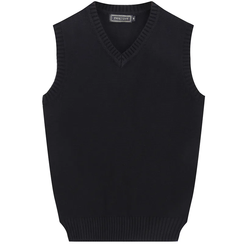 

Men's Knitted Woolen Vest Solid Color Sleeveless Sweater V-neck Korean-style Waistcoat Slim Fit Yarn Vest MEN'S Wear Vest