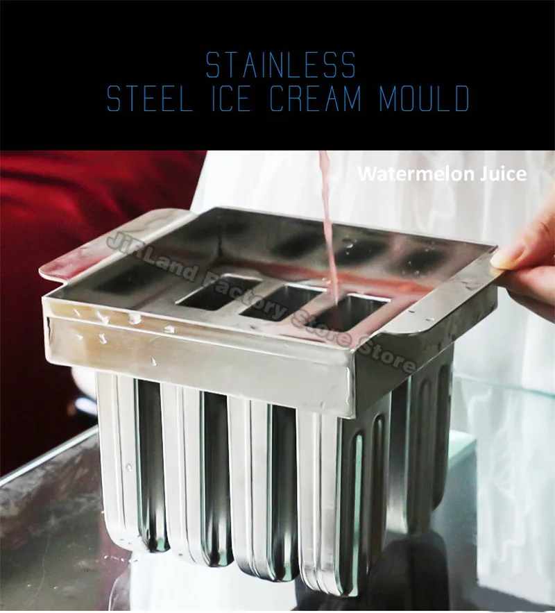 Stainless steel ice cream mould Popsicle mold Commercial Popsicle mold model 8 grid popsicle bucket making machine