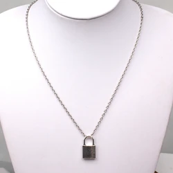 2020 New Tibet Silver Color PadLock Pendant Necklace Brand New Rolo Cable Chain Necklace collar ras du cou collier femme women