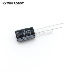 Pengiriman gratis 50 pcs 470 uF 25 V frekuensi tinggi Radial Electrolytic kapasitor, 8 * 12 mm IC