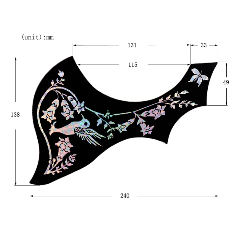어쿠스틱 기타 부품용 기타 픽가드, 스크래치 방지 가드 플레이트, 자체 접착 픽 가드 스티커, 2 개