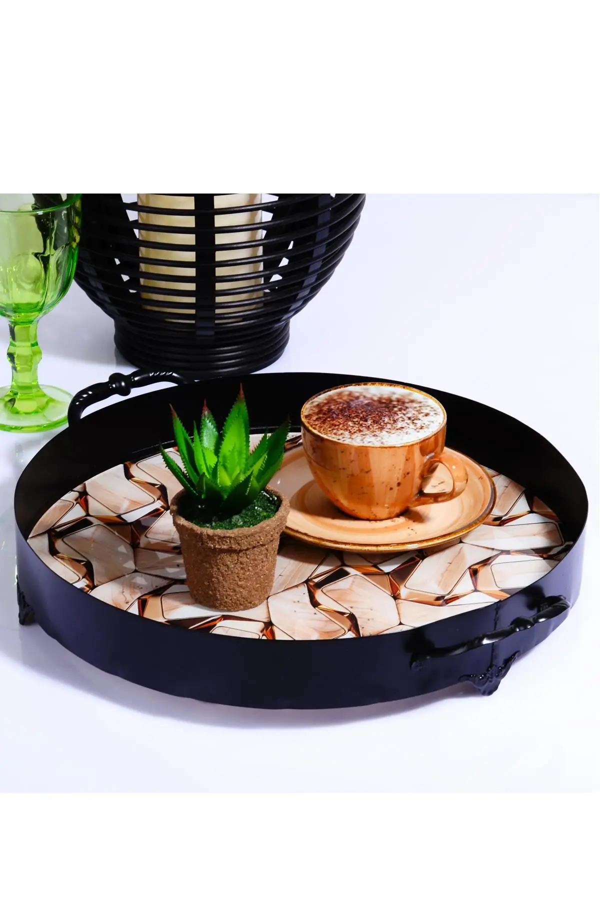 DOLBOVI Flip Handle Luxury service Presentation tray 35 cm tray поднос plateau de service