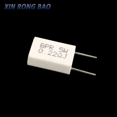 

10pcs BPR56 5W 0.001 0.1 0.15 0.22 0.25 0.33 0.5 ohm Non-inductive Ceramic Cement Resistor 0.1R 0.15R 0.22R 0.25R 0.33R 0.5R