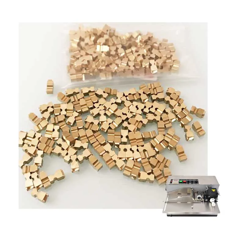 

brass alphabet letters stamp for ribbon coding machine(0-9 each one 6pcs,EXPLOTMFG each one 2pcs, symbols 6pcs)