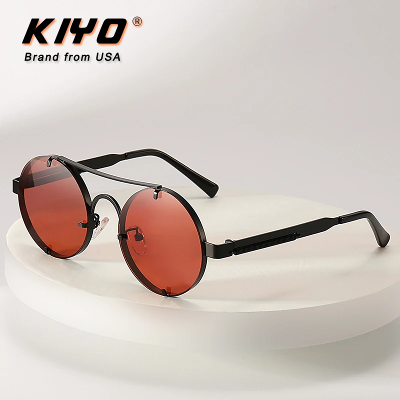 

KIYO Brand 2021 New Women Men Round Polarized Sunglasses Metal Vintage Sun Glasses High Quality UV400 Driving Eyewear 2950