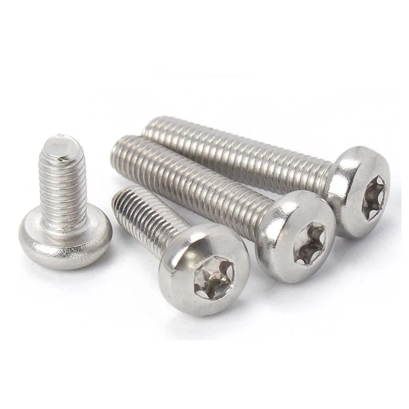 2/50Pcs M1.4 M1.6 M2 M2.5 M3 M3.5 M4 M5 M6 M8 M10 304 A2 Stainless Steel GB2672 Six-Lobe Torx Pan Six Lobe Round Head Bolt Screw