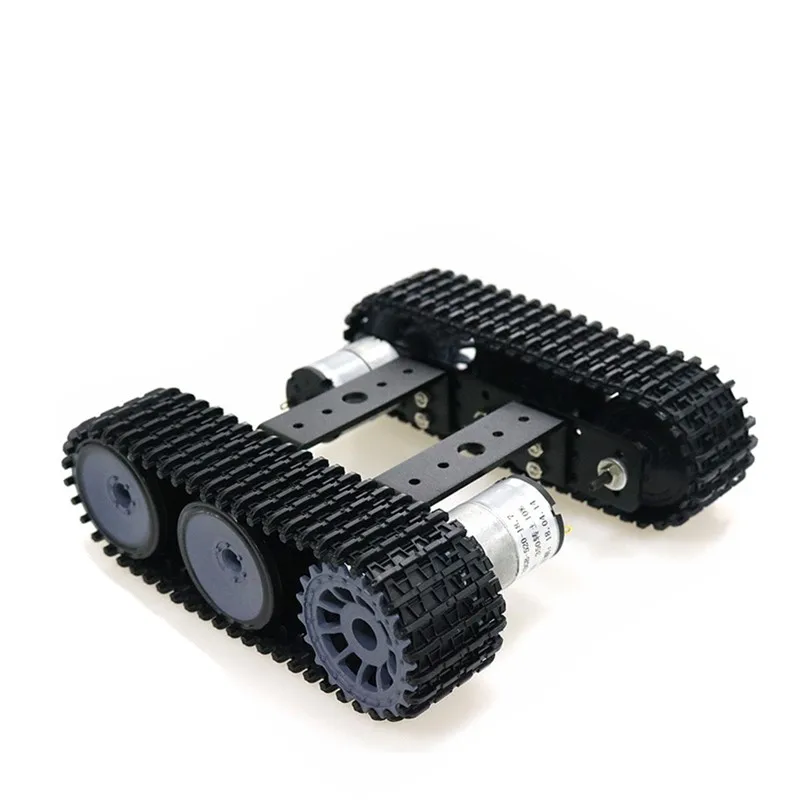 DOIT mini TP100 Silver Robot Tank Chassis Gąsienicowy samochód z podwójnym silnikiem DC 9V do Arduino DIY RC Robot Toy Part