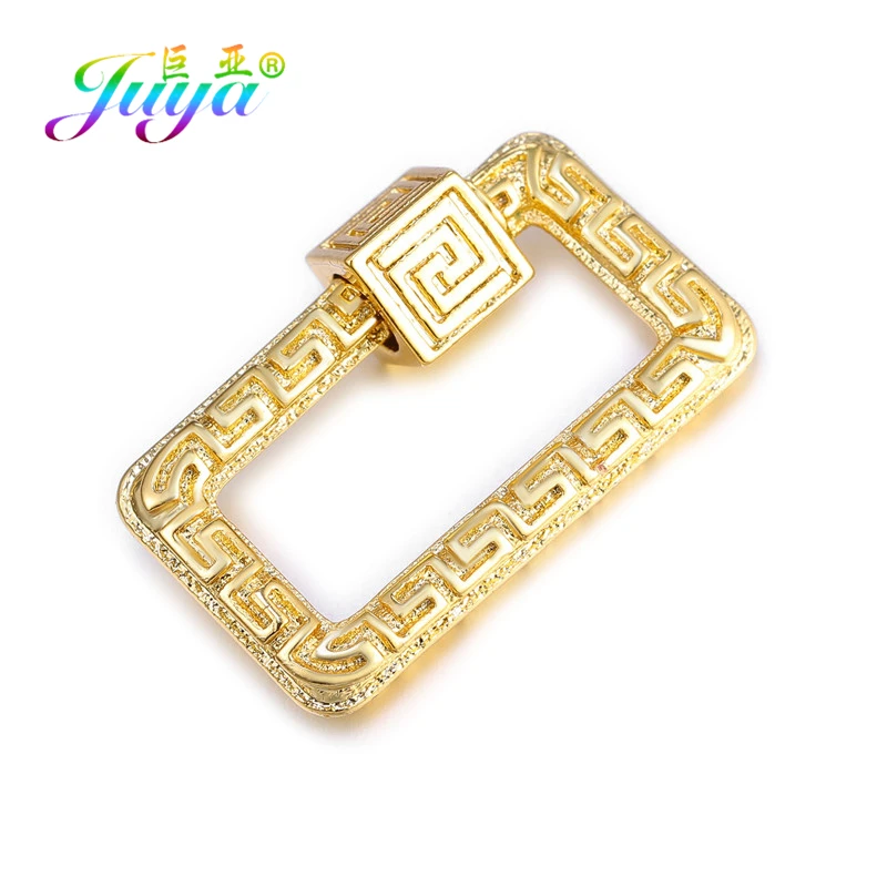 Juya DIY Jewelry Punk Accessories Supplies Fastener Carabiner Screw Lock Bolt Clasps For Hanging Chains Pendant Jewelry Making