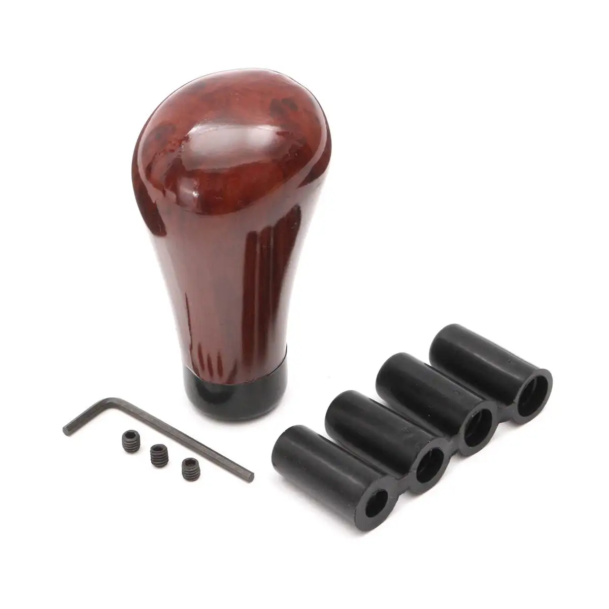 New Universal Walnut Wood Manual Car Gear Shift Knob Lever Shifter Knob Head M8 M10 M12 Brown