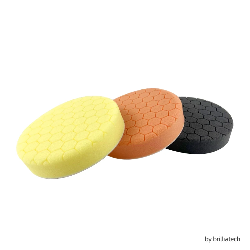 Waxing Buffing 3pcs Car Paint Care Fine Polishing Sponge Pad 150mm  Remove Moderate For Both Rotary and DA Polishers Use