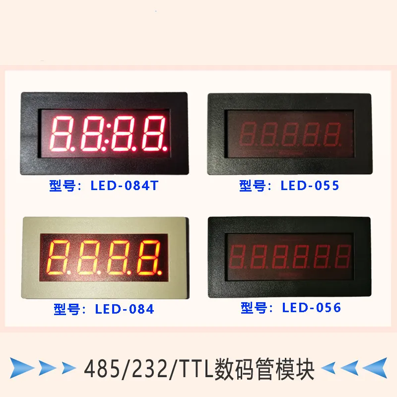 

LED Digital Tube Display RS485/232/TTL Display Module PLC Communication MODBUS 4/5/6 Bit