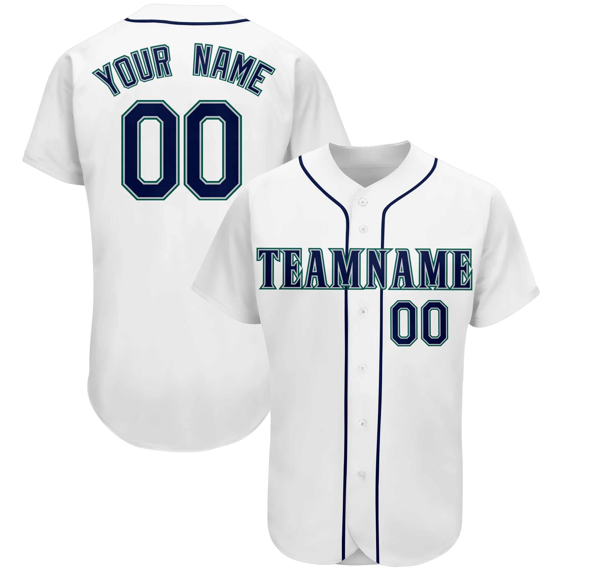 Custom Baseball Jersey Customized Team Name Number Print for Men Women Kids Button Down Casual Sports