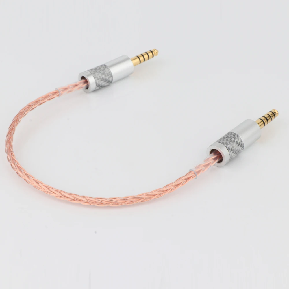 คุณภาพสูง 8Cores Braid สายหูฟังสายหูฟัง 4.4 มม.ถึง 4.4 มม.อะแดปเตอร์เสียงสาย