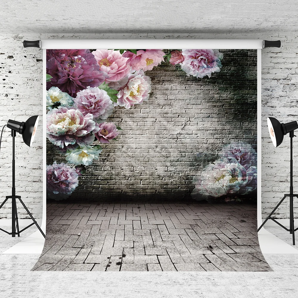 

VinylBDS Wedding Photo Background 10x10ft Blur Flowers Wall Photography Backdrops Children Party Photography Backdrop