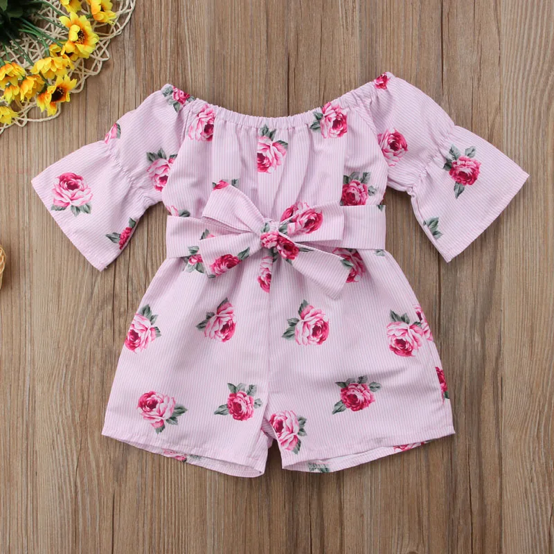 Pudcoco US Stock Pretty Toddler Kids Baby Girl Romper New Fashion  Floral Romper Long Seelve Sunsuit Playsuit Outfits