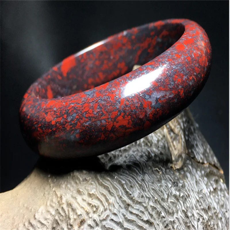 

Hot selling natural hand-carve Chicken blood red jade Baranglet 56-62mm bracelet fashion Men Women Luck Gifts Amulet for