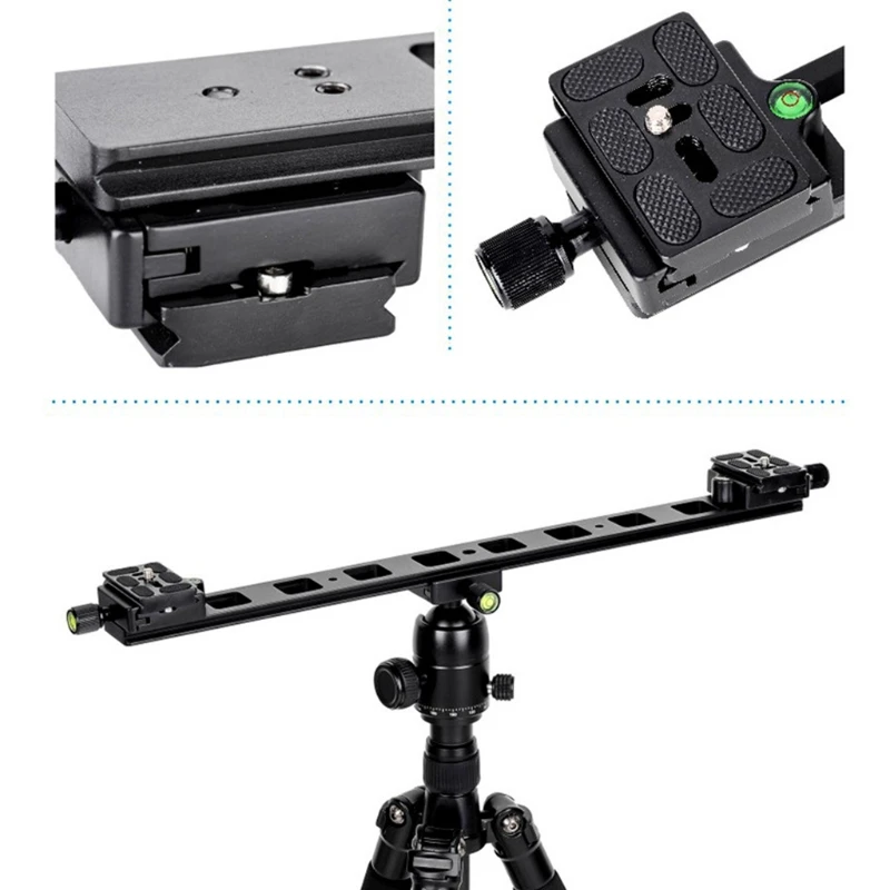 Manbily PU480 Quick Release Plate Lengthened 48cm Double QR Plate camera mounting Aluminum Alloy bracket for Tripod BallHead