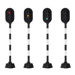 Evemodel 10pcs HO Scale 1:87 Crossing Traffic Signals 3-LEDs Road Street Block Light Red Yellow Green JTD8711RYG