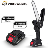 8 Inch Brushless 88VF Electric Chain Saw Mini Chainsaw Rechargeable Wood Cutter Pruning Garden Power Tool For Makita 18V Battery