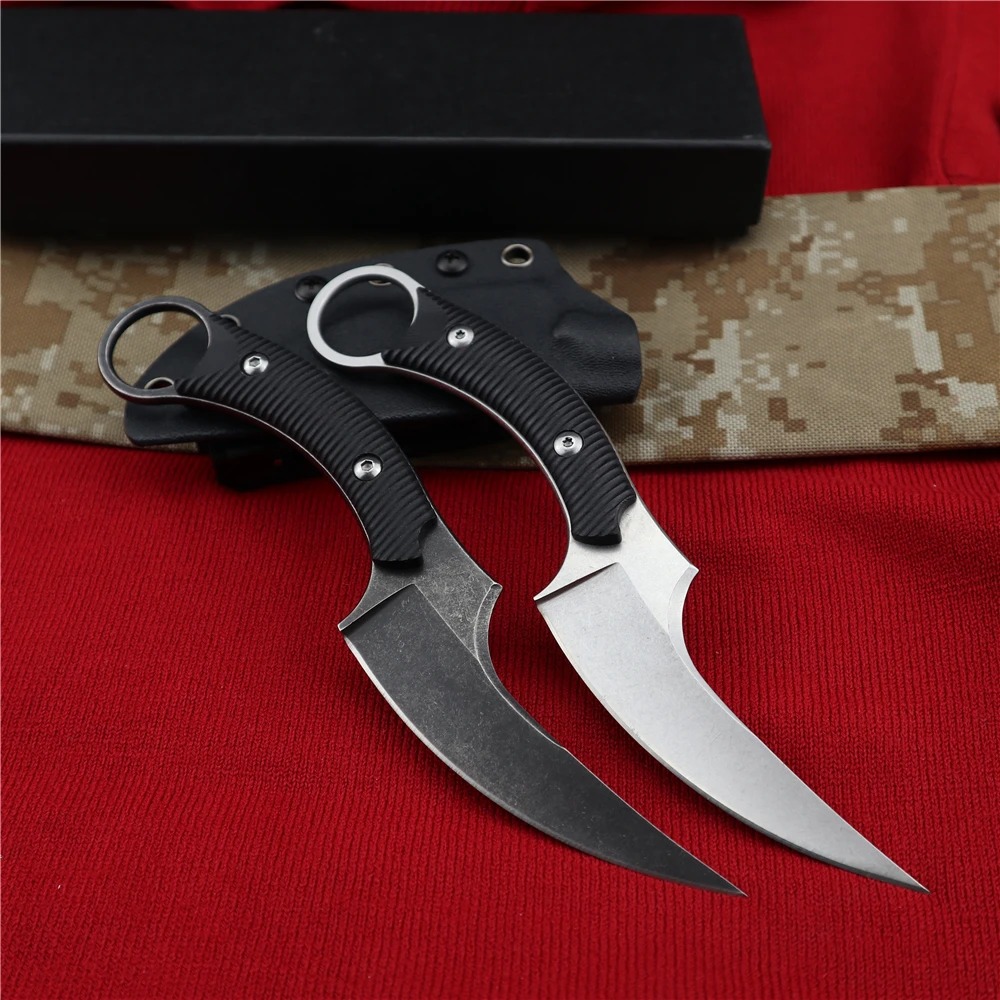 Chiến Thuật Cắm Trại Ngoài Trời Sinh Tồn Giải Cứu Knife Karambit CS GO Cố Định Dao Tiện Ích Cắt Săn Bắn Bộ Dao Bỏ Túi Di Động Chiến Đấu Dụng Cụ