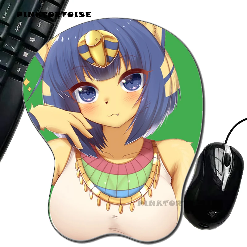 PINKTORTOISE 애니메이션 마우스 패드, 동물 크로싱 Ankha 환경 실리콘 3D 마우스 패드, 노트북 마우스 패드, 인체 공학적 마우스 패드 매트