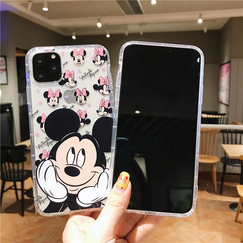 Funda de silicona con dibujos animados de Disney, carcasa suave a prueba de golpes para iPhone 12, 11 Pro Max, Mini, X, XR, XS Max, 7, 8, 6s Plus, SE