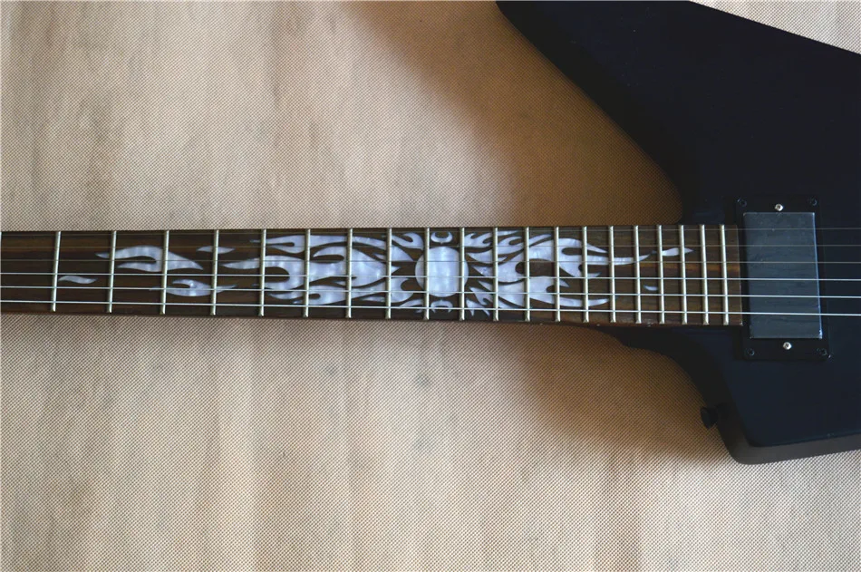 2022 new high-quality customized version of black shaped goose electric guitar sunfire finger plate inlaid black accessories