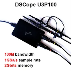 Nuovo DSCope U3P100 2 Channel PC Virtuale USB3.0 Oscilloscopio 100M di Larghezza di Banda 1GSa/s