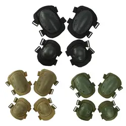 4 pz/lotto adulto tattico protezione Pad professionale Gear Set militare sport ginocchio Protector gomito e ginocchiere